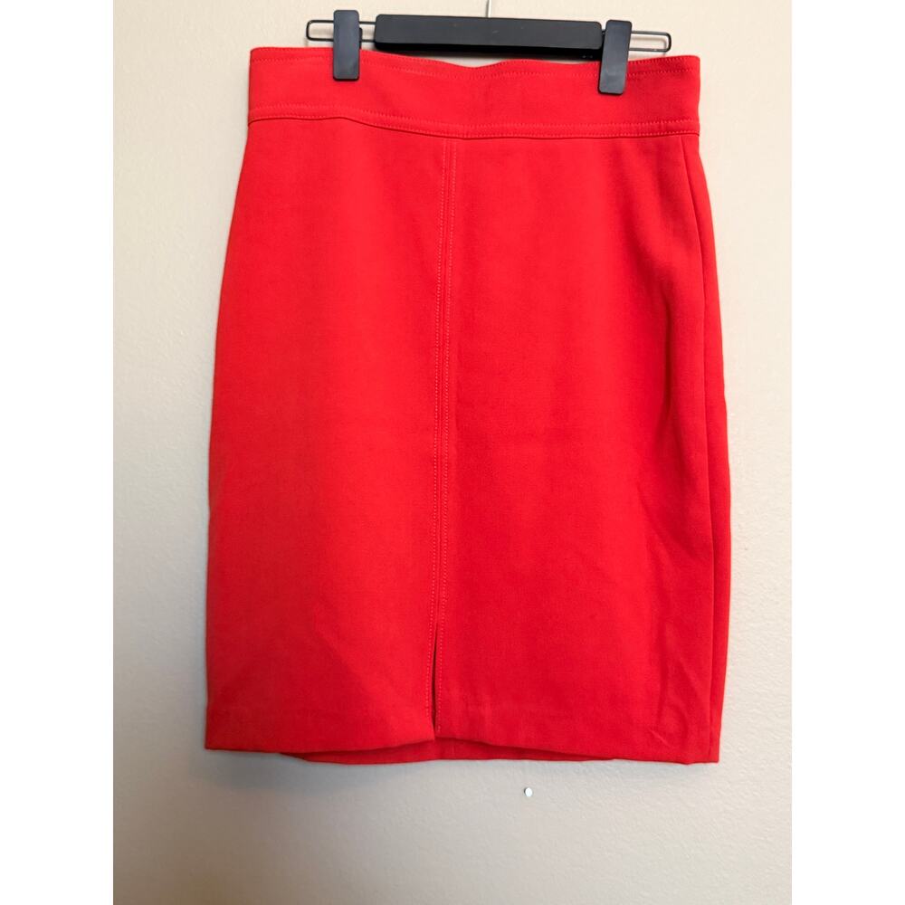 Ann Taylor Women’s Pencil Straight Front Slit Knee Length Skirt Red Size 8
